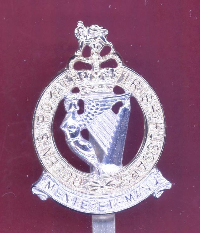 Queen's Royal Irish Hussars 1st pattern staybright cap badge