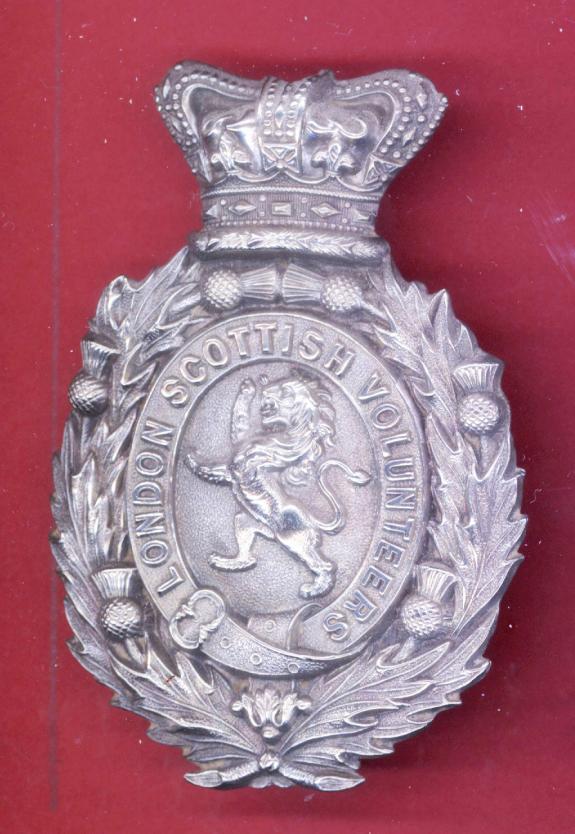 London Scottish Volunteers Victorian pouch belt plate circa 1875-1902.