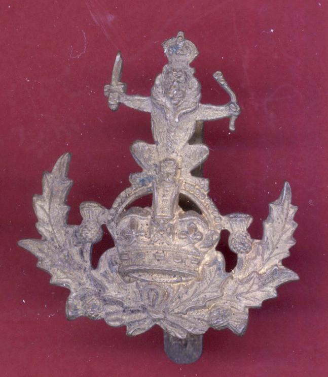 Scottish The Queen's Own Royal Glasgow Yeomanry WW1  cap badge