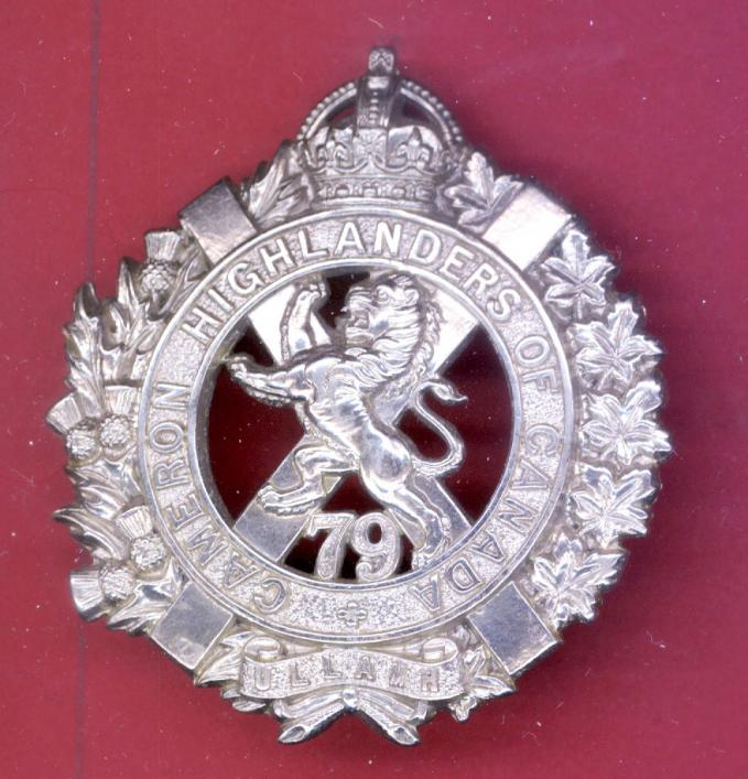 Canadian Militia 79th Cameron Highlanders of Canada  glengarry badge