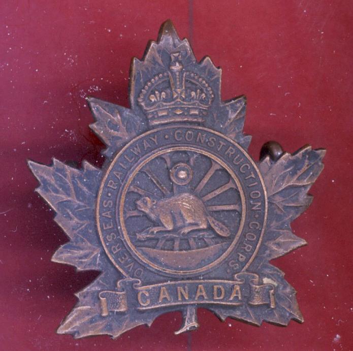 Canadian Railway Construction Bn. WW1 CEF cap badge