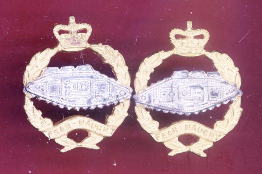 Royal Tank Regiment Officer's dress collar badges