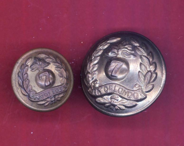 7th (City of London) Battalion, London Regiment  buttons