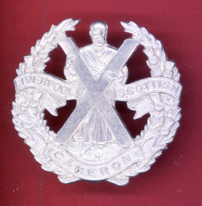 Q.O.Cameron Hldrs Liverpool Scottish glengarry badge