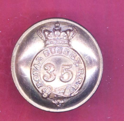 35th Royal Sussex Regiment of Foot Victorian Officer's button