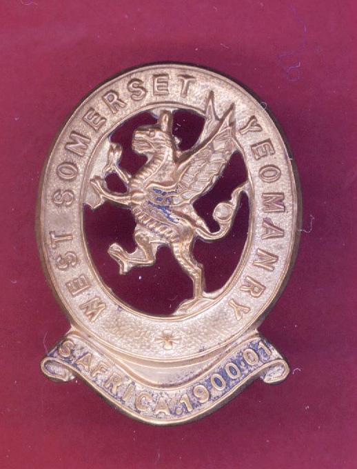 West Somerset Yeomanry WW1 OR's cap badge