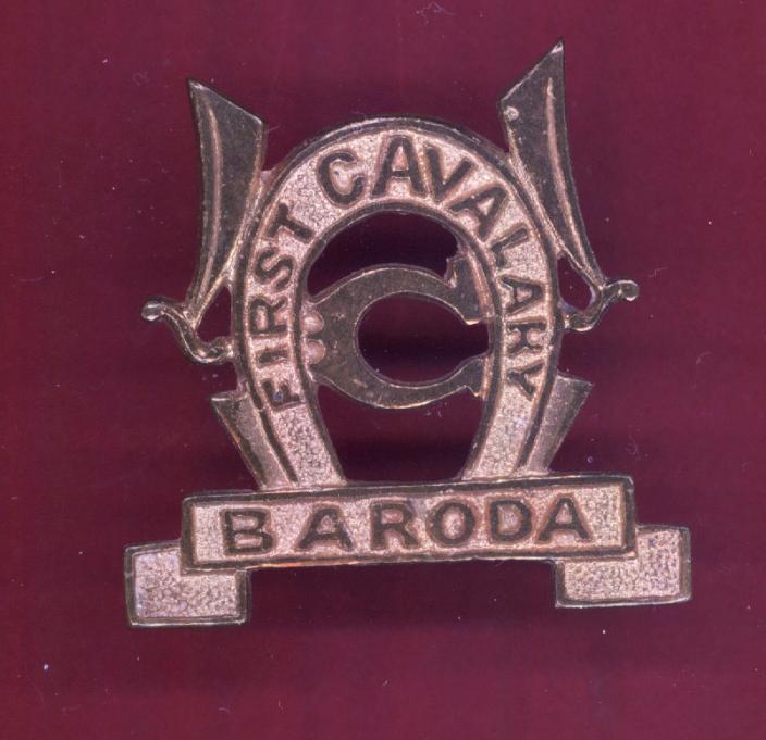 Indian Army Baroda First Cavalry head-dress badge