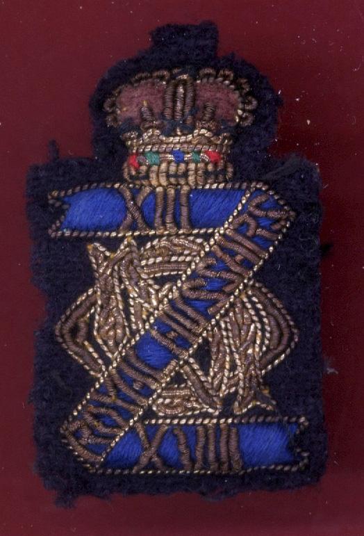 13th/18th Royal Hussars Officer's bullion beret badge