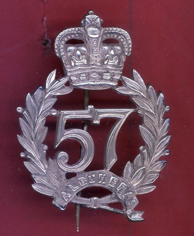 57th (West Middlesex) Regiment of Foot Officers’  pagri badge.