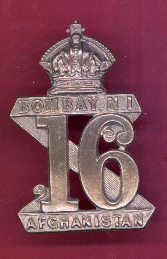 Indian Army. 16th Bombay Native Infantry Victorian hemet badge