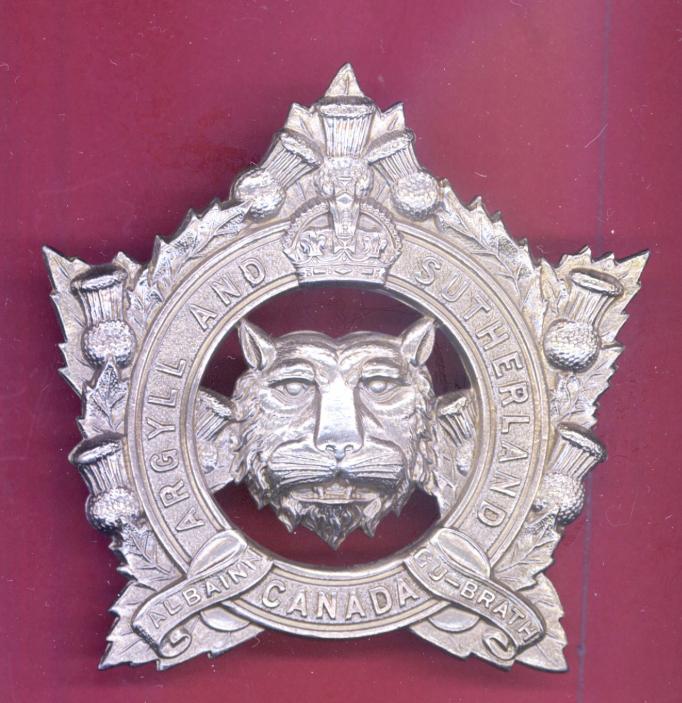 Canadian Argyll & Sutherland Highlanders of Canada OR's glengarry badge