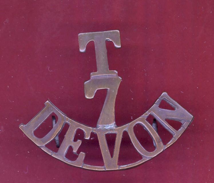 T / 7 / DEVON WW1 Territorial shoulder title