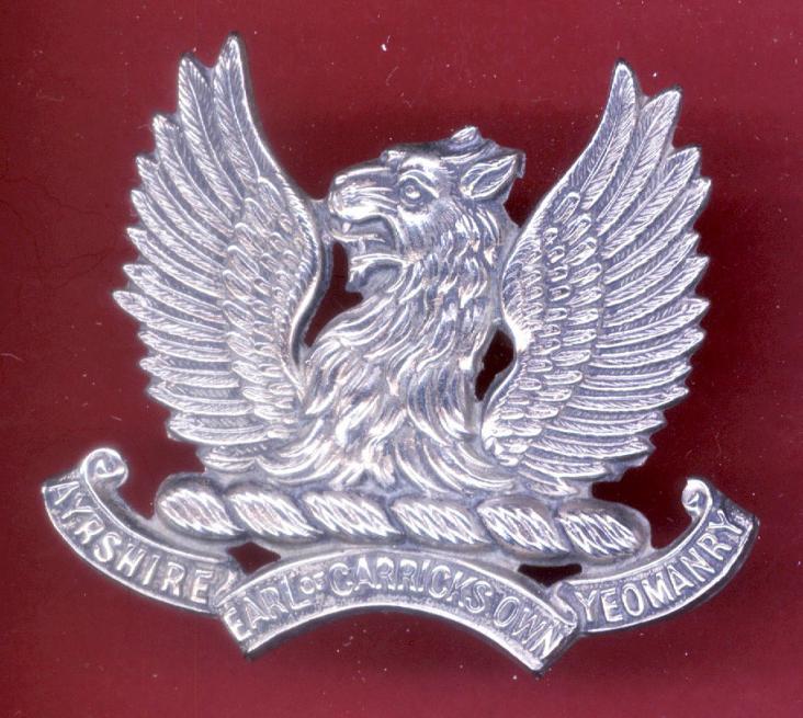 Scottish Ayrshire (Earl of Carrick's Own) Yeomanry NCO's cap badge