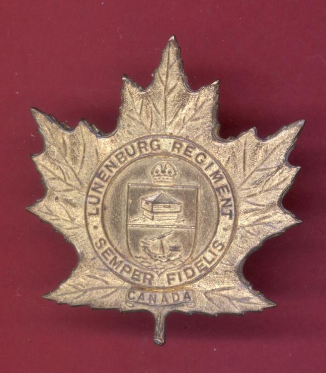 Canadian Lunenburg Regiment cap badge