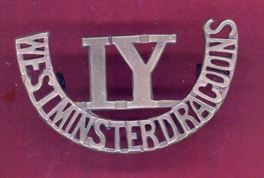 I.Y. / WESTMINSTER DRAGOONS Imperial Yeomanry shoulder title