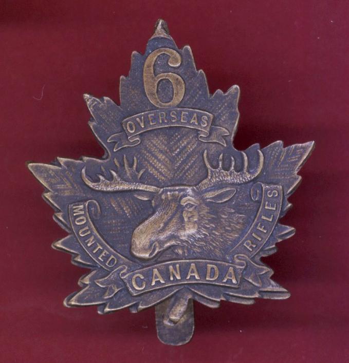 Canadian 6th Canadian Mounted Rifles (Amherst) WW1 CEF Cap Badge