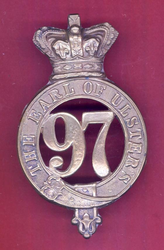 97th Earl of Ulster Regiment of Foot Victorian OR's glengarry badge