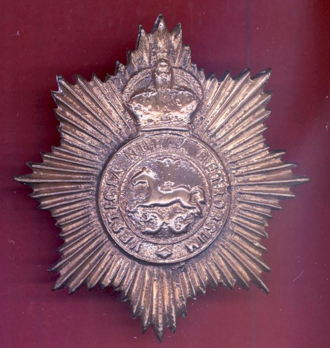 5th (Princess Charlotte of Wales's) Dragoon Guards Edwardian pouch badge