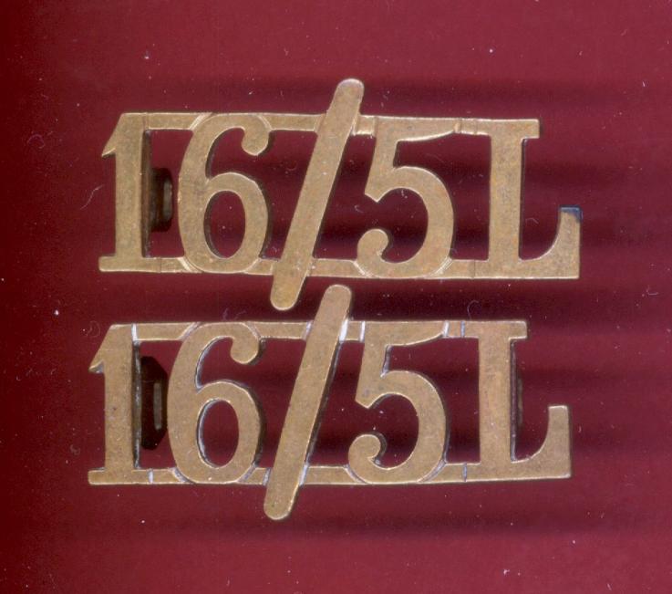 16/5L 16th/5th Queens Royal Lancers shoulder titles