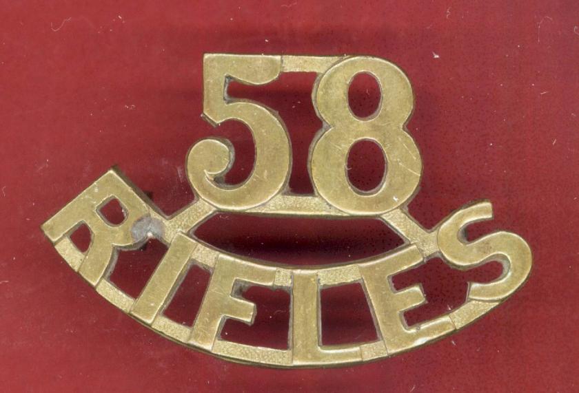 Indian Army 58th Vaughan's Rifles WW1 shoulder title