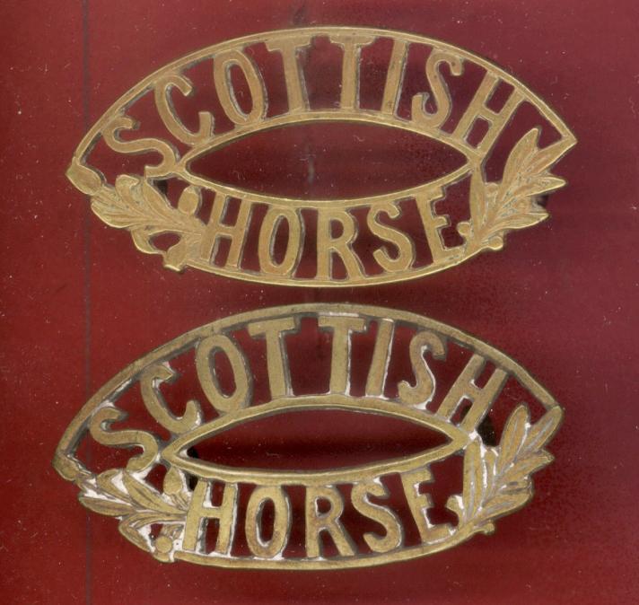 SCOTTISH / HORSE Yeomanry ORs shoulder titles