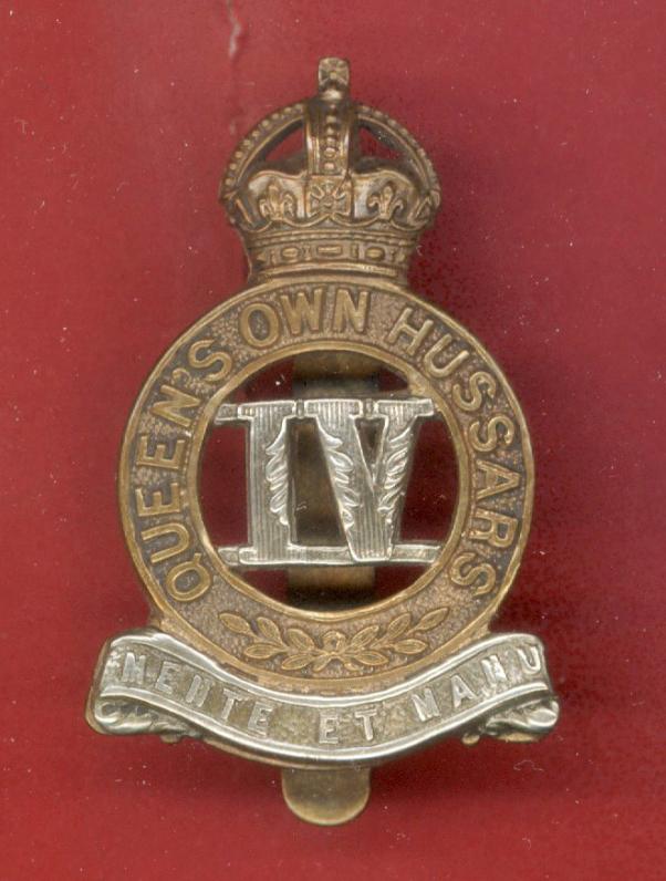 4th Queens Own Hussars WW1 ORs cap badge