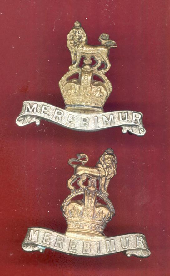 15th/19th King's Hussars OR's collar badges.