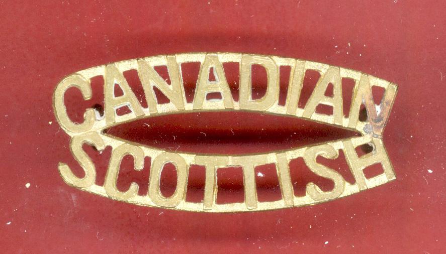 CANADIAN / SCOTTISH shoulder title