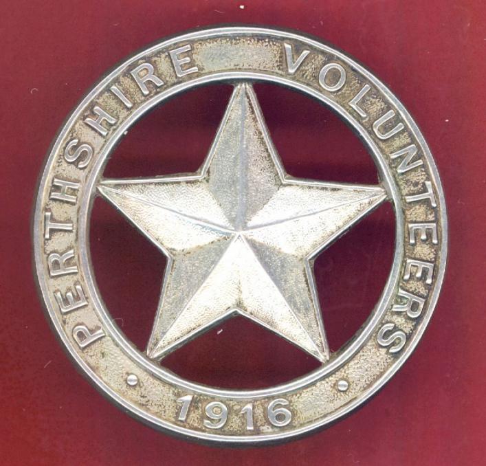 Scottish. Perthshire Volunteers 1916 WW1 VTC glengarry badge