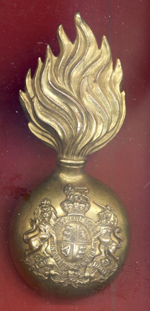 Scottish, Royal Scots Fusiliers Victorian Officer's fur cap grenade