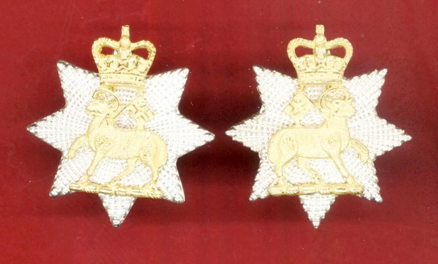 Queen’s Royal Surrey Regiment Officer's collar badges