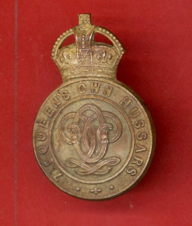 7th Queen's Own Hussars Officer's OSD cap badge.