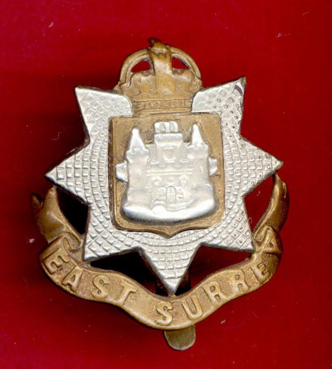 The East Surrey Regiment WW1 OR's cap badge