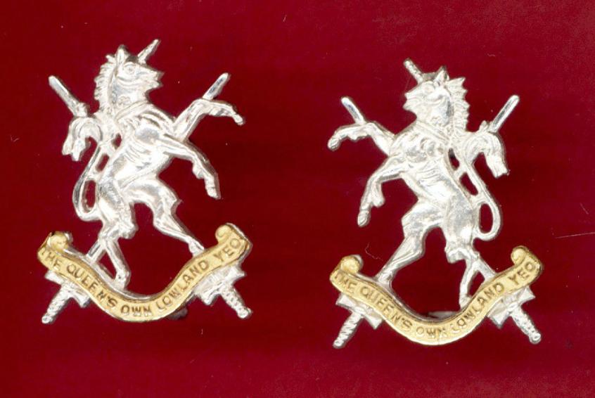 Queen's Own Lowland Yeomanry Officer's collar badges