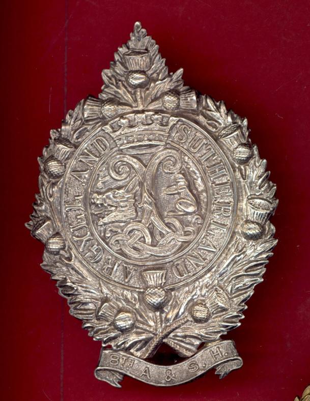 Scottish 8th  Argyll & Sutherland Highlanders NCOs or O/Rs Glengarry badge.