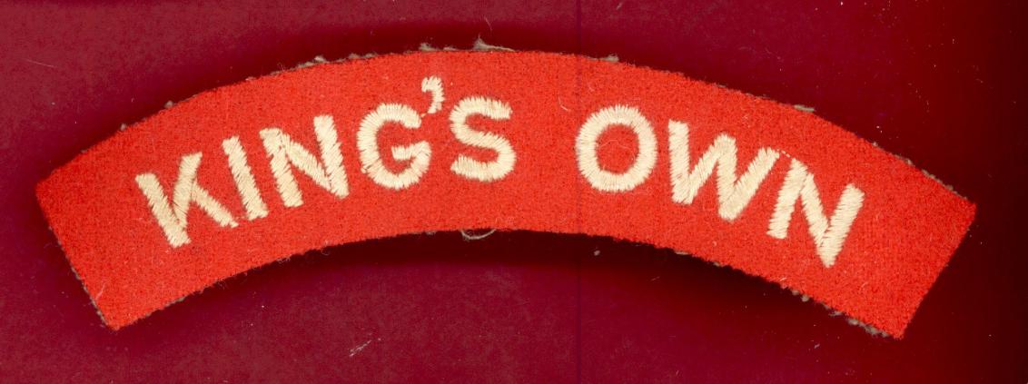 KING'S OWN King's Own Royal Lancaster Regiment cloth shoulder title