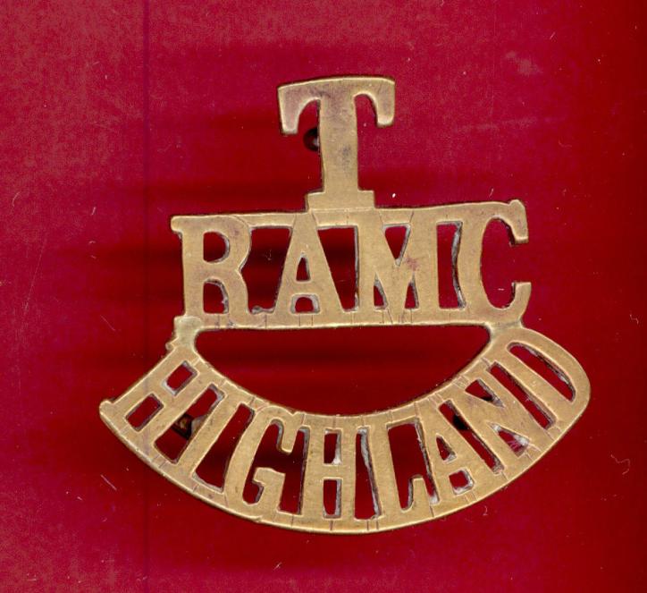 T / RAMC / HIGHLAND WW1 shoulder title