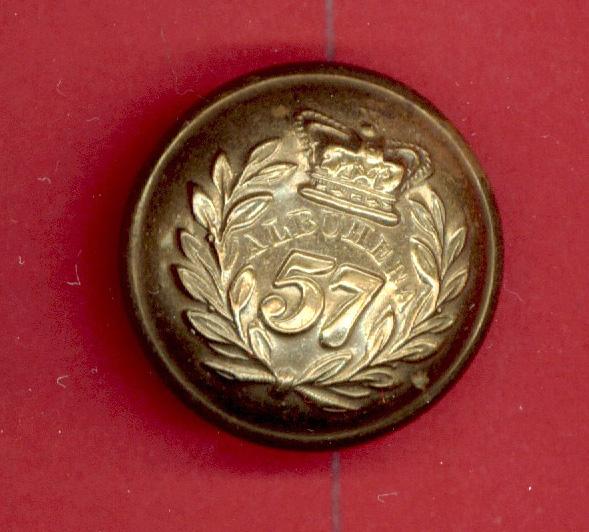 57th (West Middlesex) Regiment of Foot Victorian button