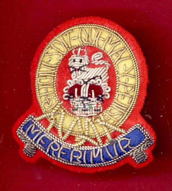 15th/19th King's Hussars Officer's EIIR bullion beret badge