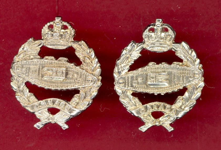 Canadian Armoured Corps WW2 collar badges