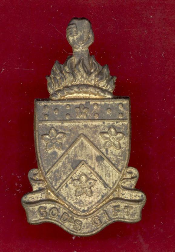 Alleyn's School, London O.T.C. cap badge