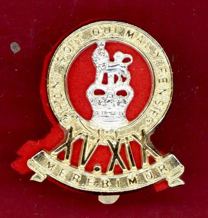 15th/19th King's Royal Hussars staybright cap badge