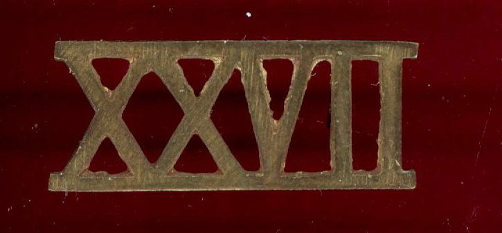 Indian Army; XXVII 27th Light Cavalry WW1 shoulder title