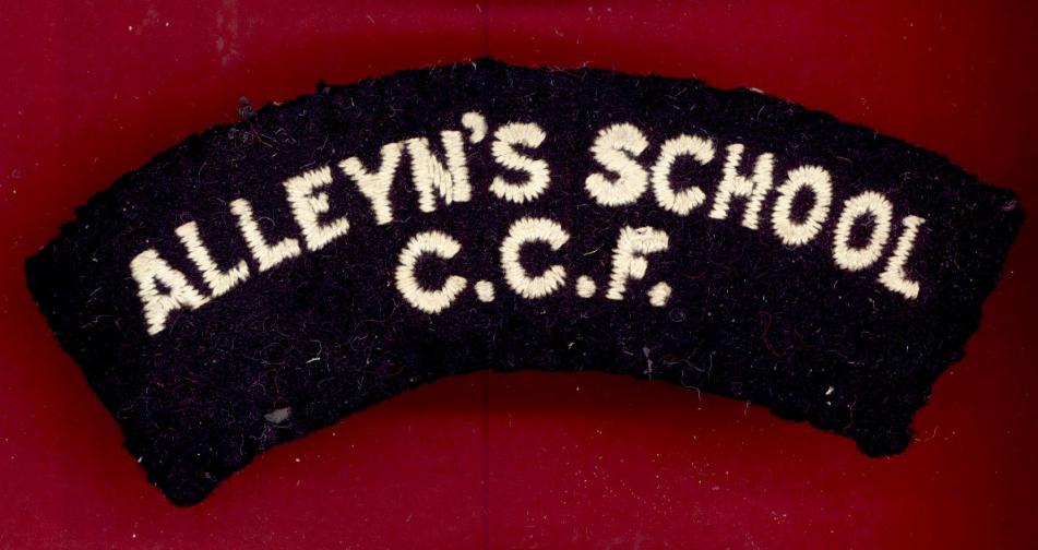 ALLEYN'S  SCHOOL / C.C.F. cloth shoulder title