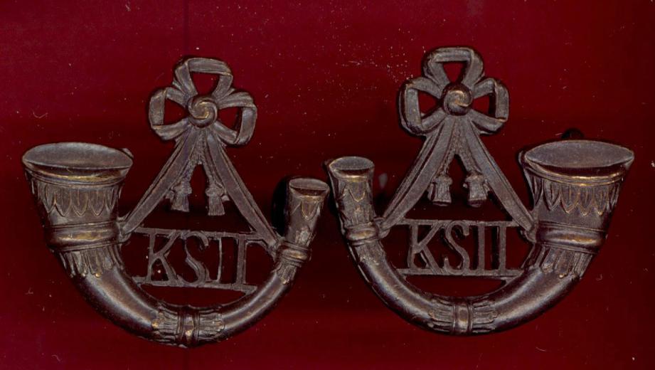 King's Shropshire Light Infantry Officer's OSD collar badges