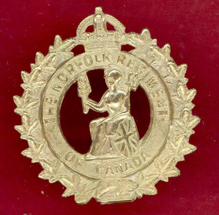 Canadian The Norfolk Regiment of Canada cap badge