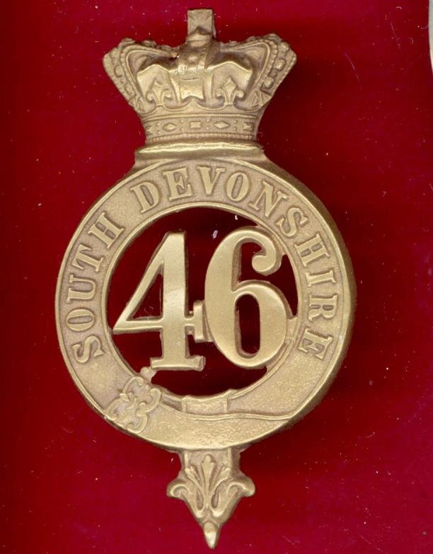 46th South Devonshire Regiment of Foot Victorian OR's glengarry badge