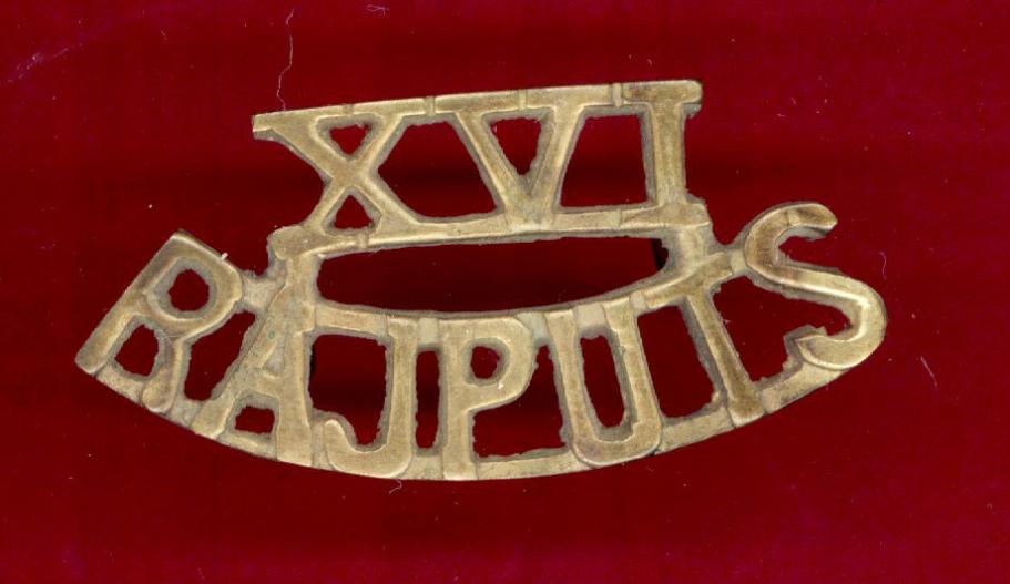 Indian Army 16th Rajputs Regiment WW1 shoulder title