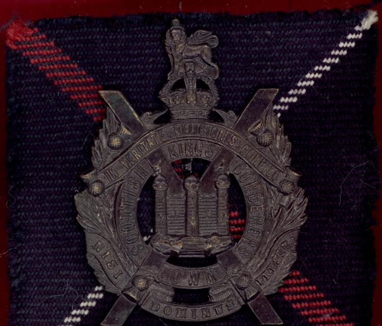 Scottish King's Own Scottish Borderers Officer's bronze glengarry badge