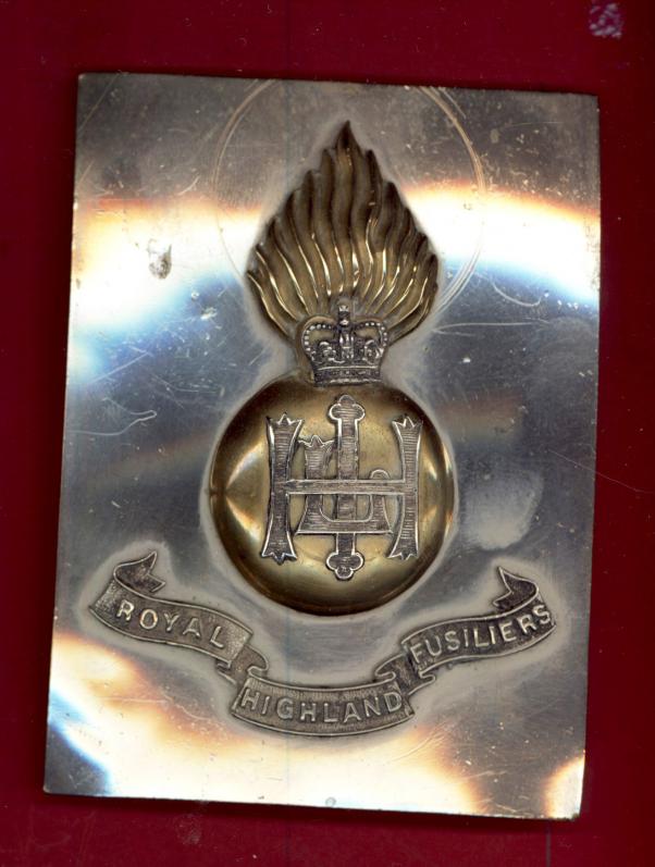 Scottish Royal Highland Fusiliers Officer's / SNCO's shoulder belt plate